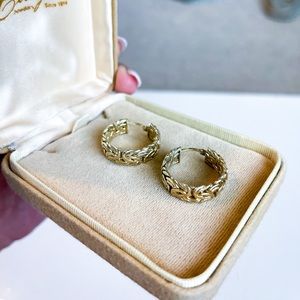 Gold Over Sterling Hoop Earrings